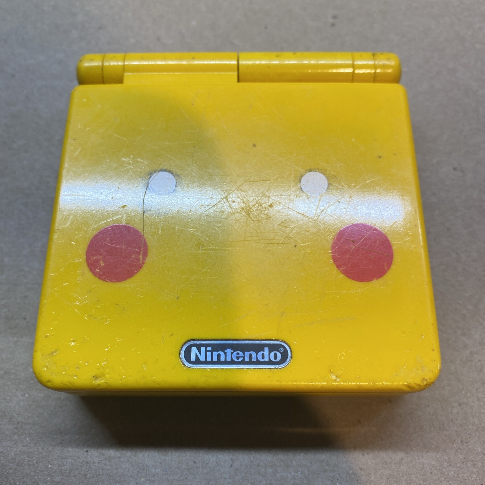 Pikachu Edition Nintendo GameBoy Advance SP Handheld Tested Working Authentic !!