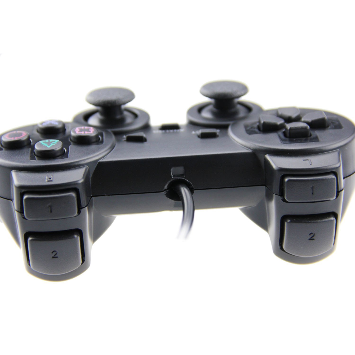 Wired Controller Handle Vibration For PS2. Color: Black