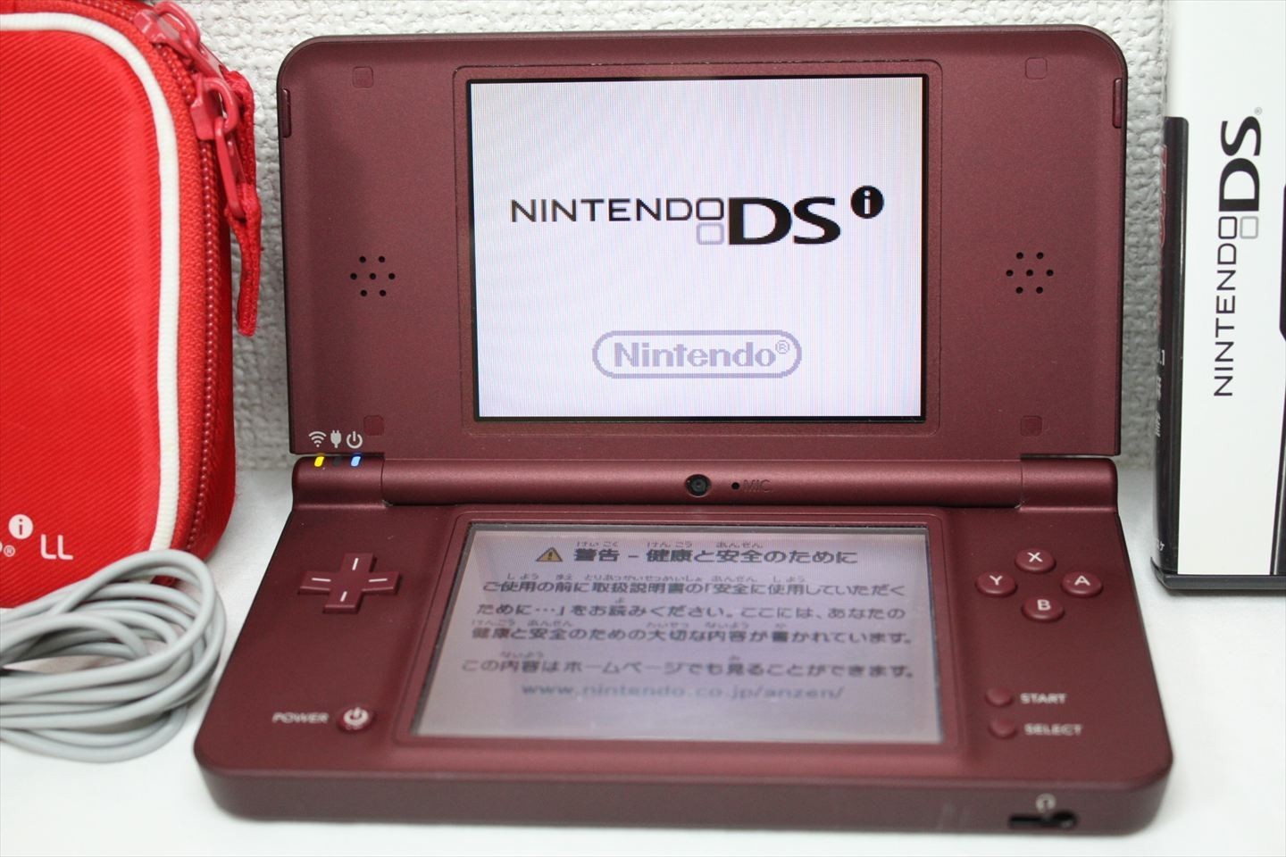 Nintendo DSi LL Console Wine Red UTL-001 Japanese version/ Tested w/case #450