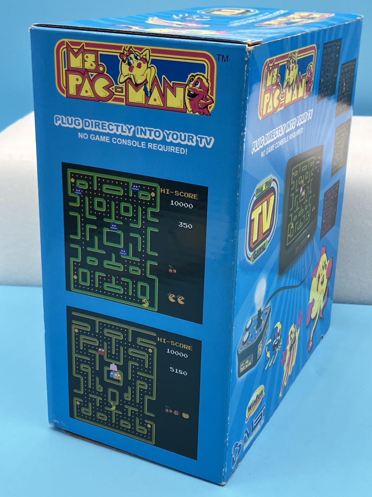 MSI Entertainment Ms. Pac-Man Plug & Play TV Microconsole Blue 2017 Joystick