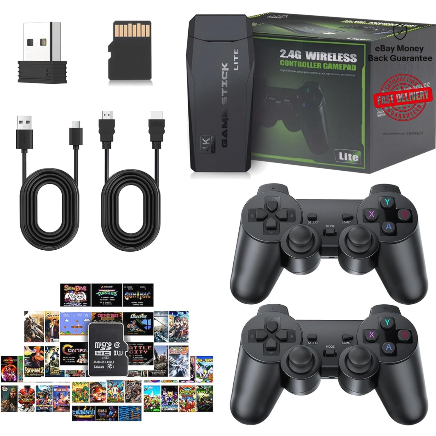 Plug & Play Retro Game Stick – 2026 Console with Dual Controllers & 20,000 Games
