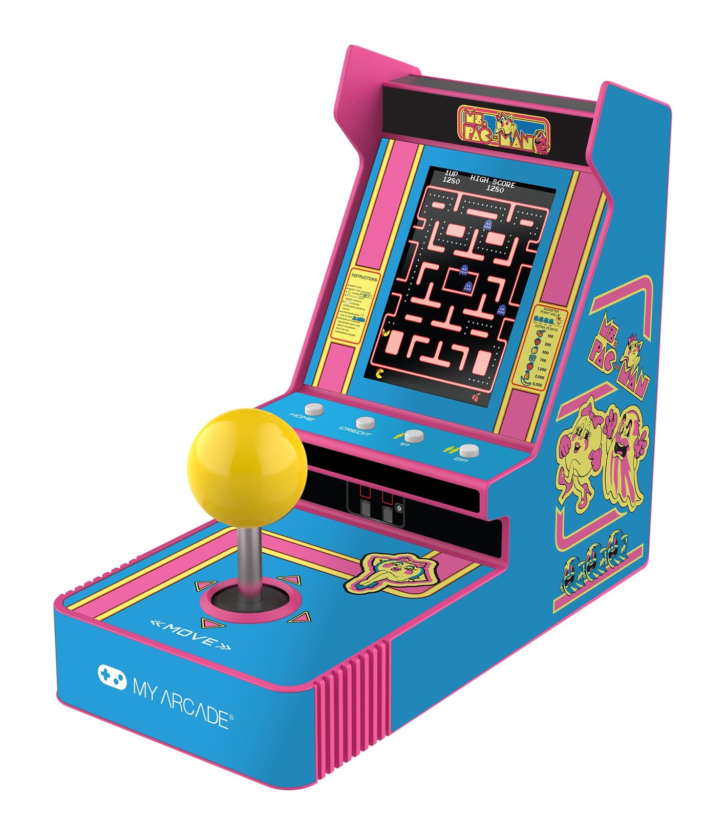 My Arcade – DGUNL-7074 Joystick Player Ms. Pac-Man Portable Retro Arcade