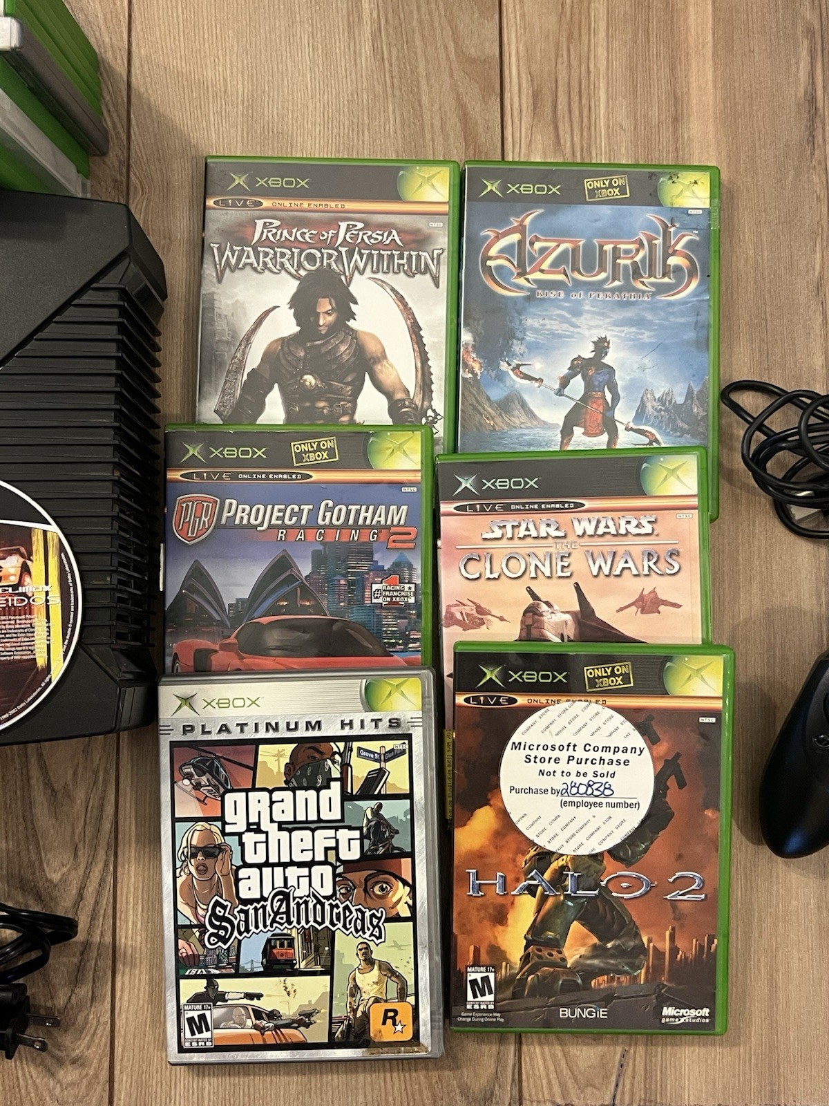 Original Microsoft Xbox Console Bundle 15 Games w/ Controller Tested Works Black
