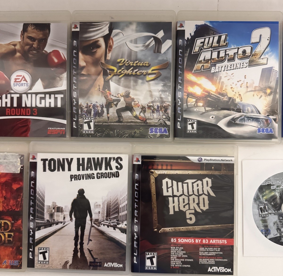 Sony PlayStation 3 PS3 Slim Console CECH-2501A Bundle, 9 Game Lot TESTED