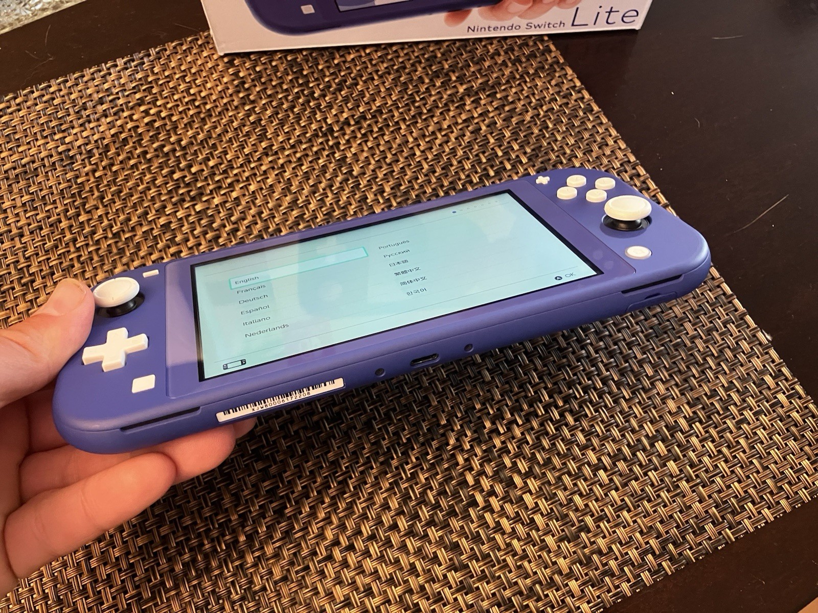 Used Switch Lite in Purple