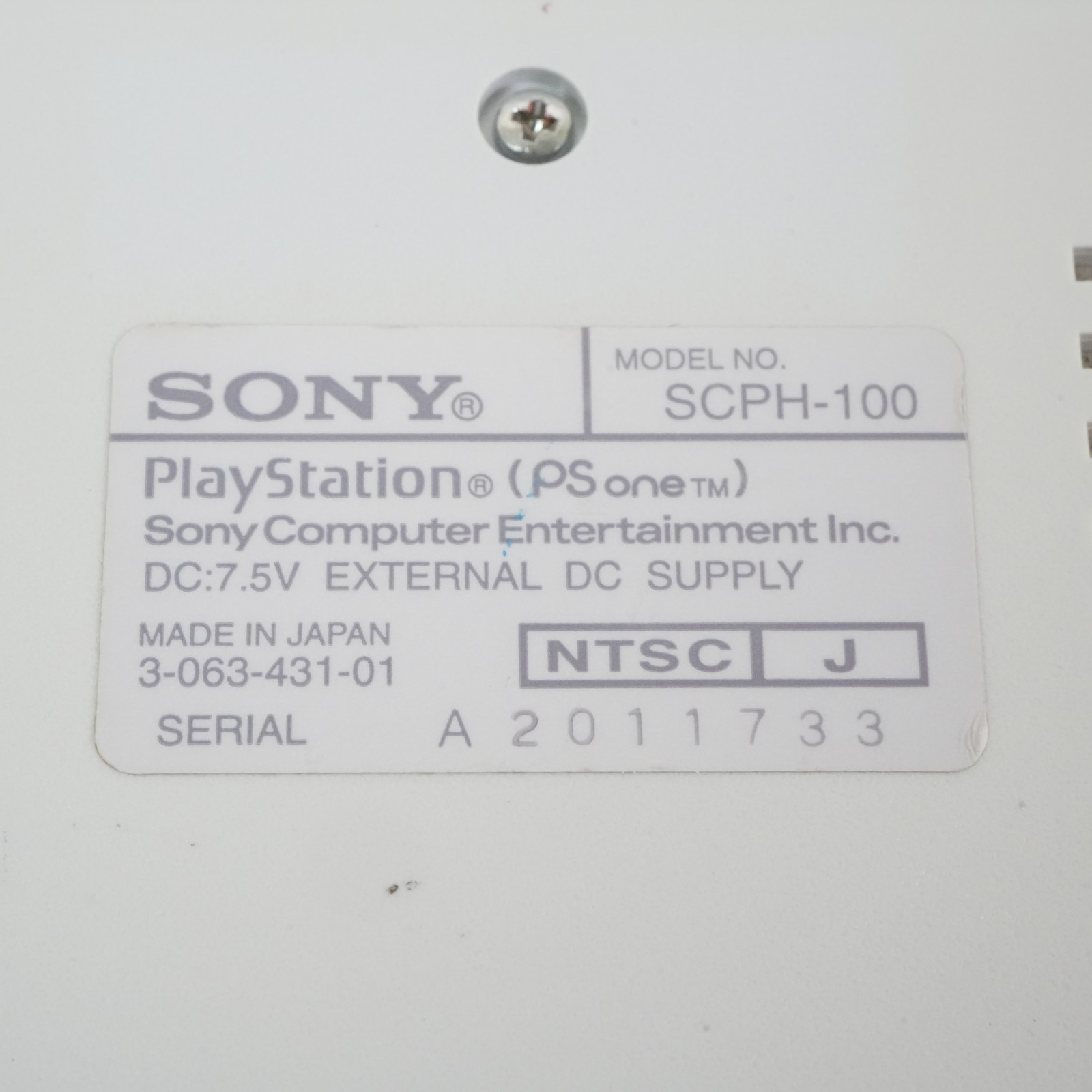 SONY PSOne PS One SCPH-100 Playstation USB-PD Power NTSC-J Japan Console TESTED