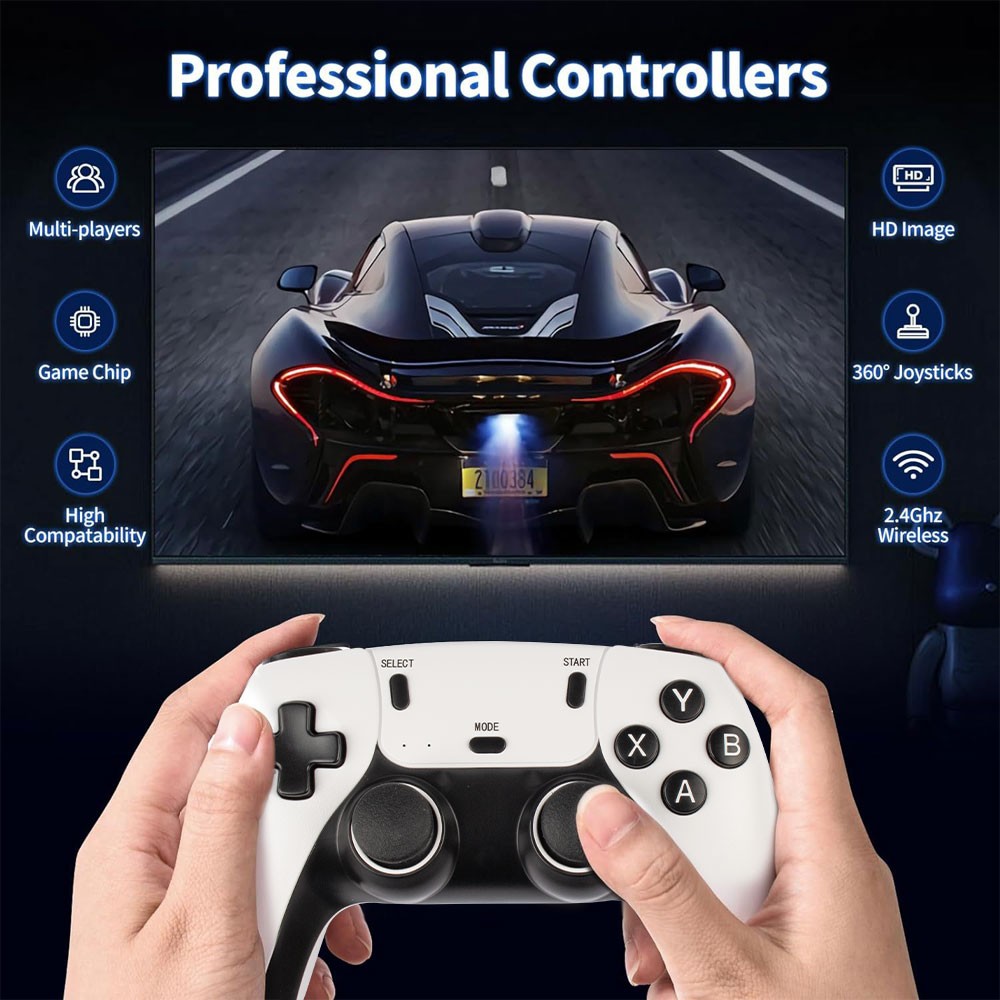 M15 Game Stick TV Handheld Game Classic 4K Retro Game Wireless Controllers OY