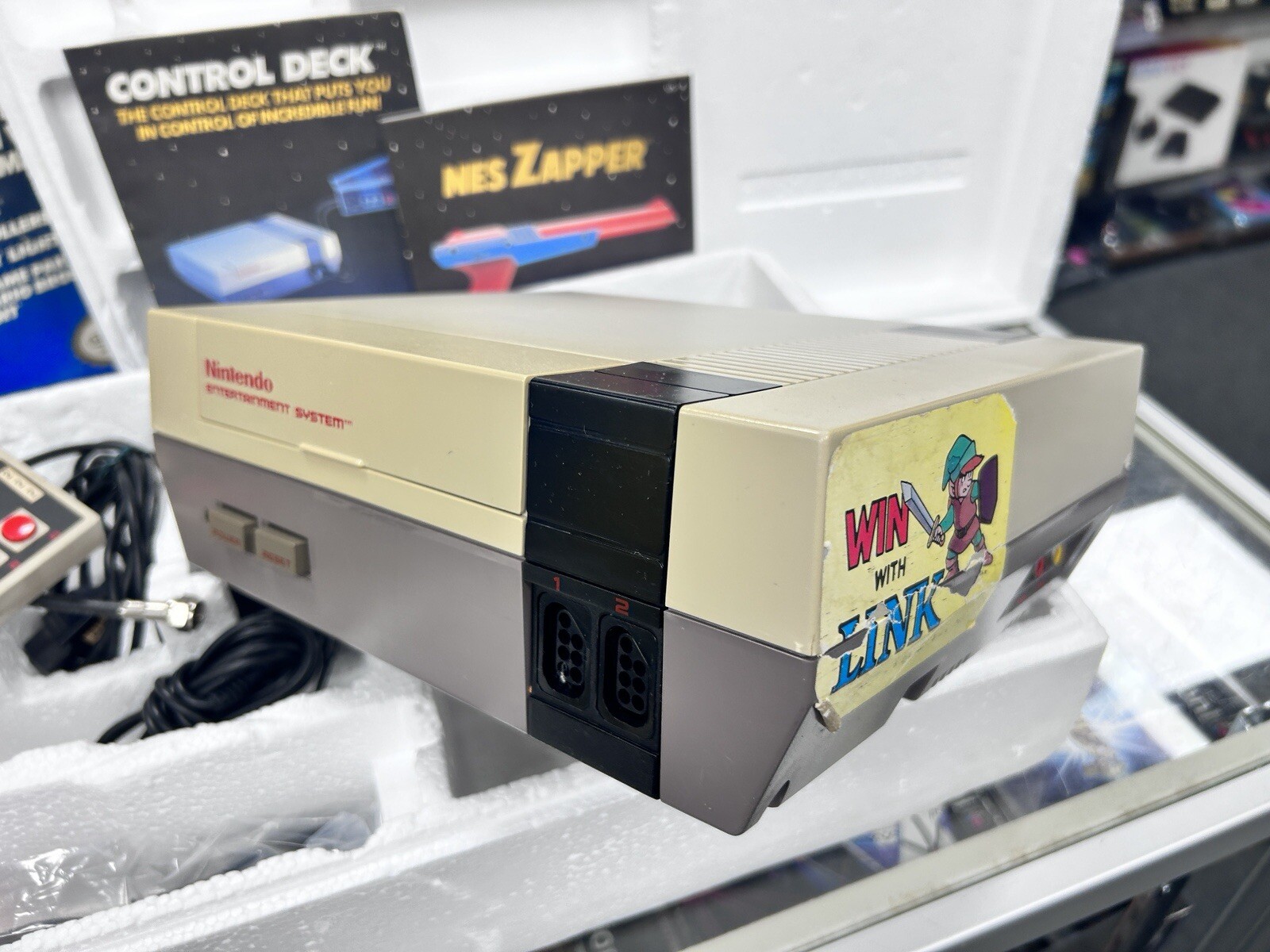 Nintendo Entertainment System Action Set Complete CIB Console Tested