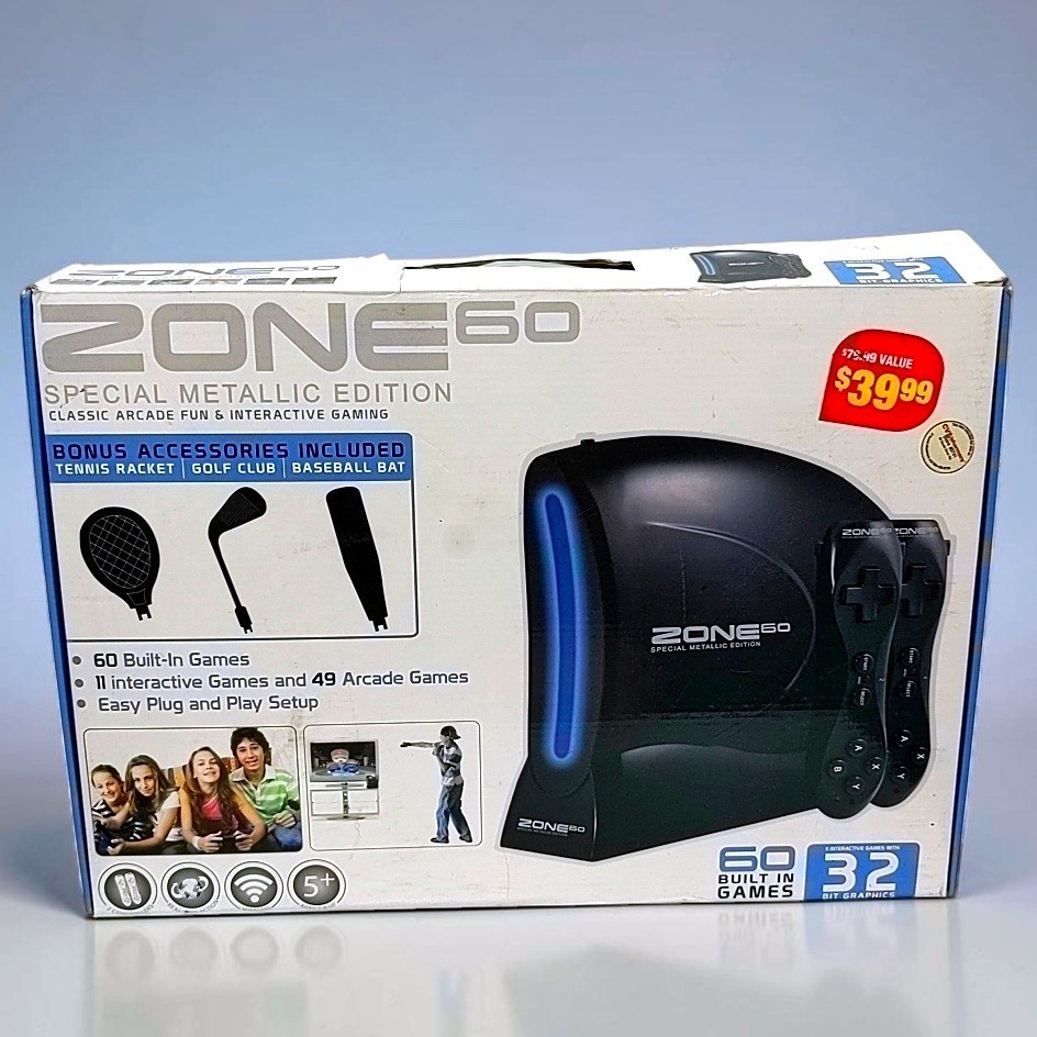 Zone 60 Special Metallic Edition Video Game Console 60 Built-in Games 32-Bit