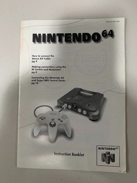 Nintendo N64 Console Bundle Gray and Blue Controllers & Cables Tested and Works