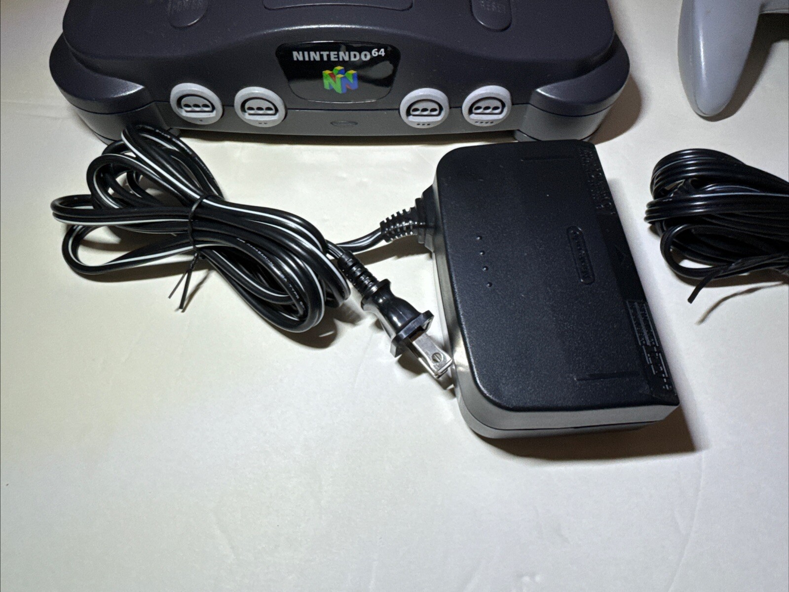 N64 Nintendo 64 Console USA with one CONTROLLER, power adapter and AV cable