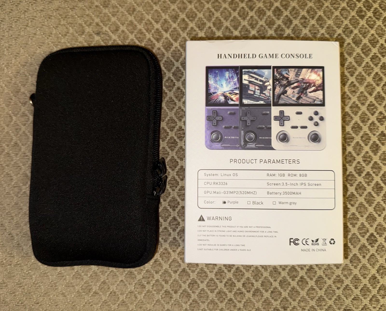 K36 Compact Purple Retro Game Emulator Soft Case Included READ DESCRIPTION