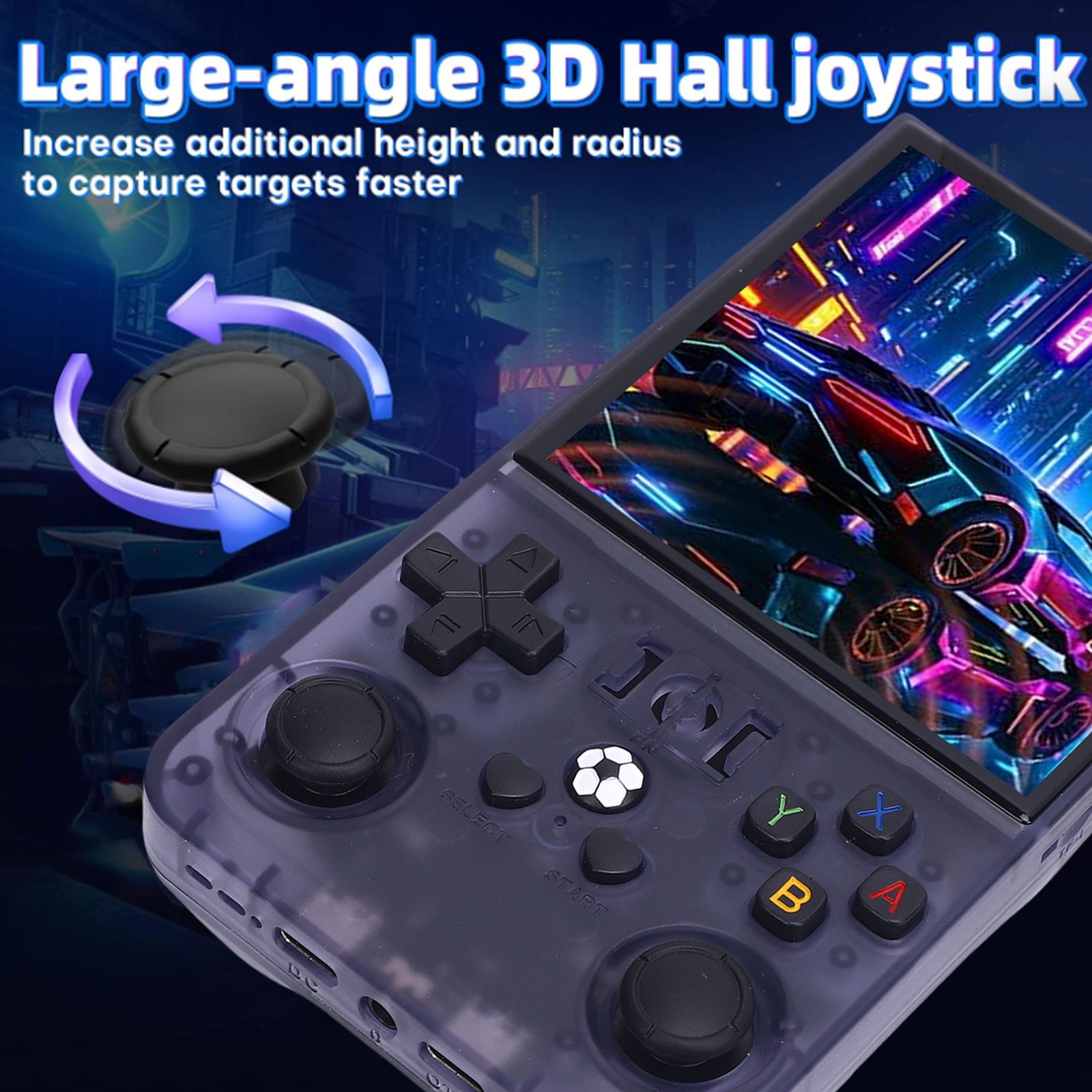 Handheld Game Console For System Translucent Grey 4 Inch 720×720 Scre BHOK