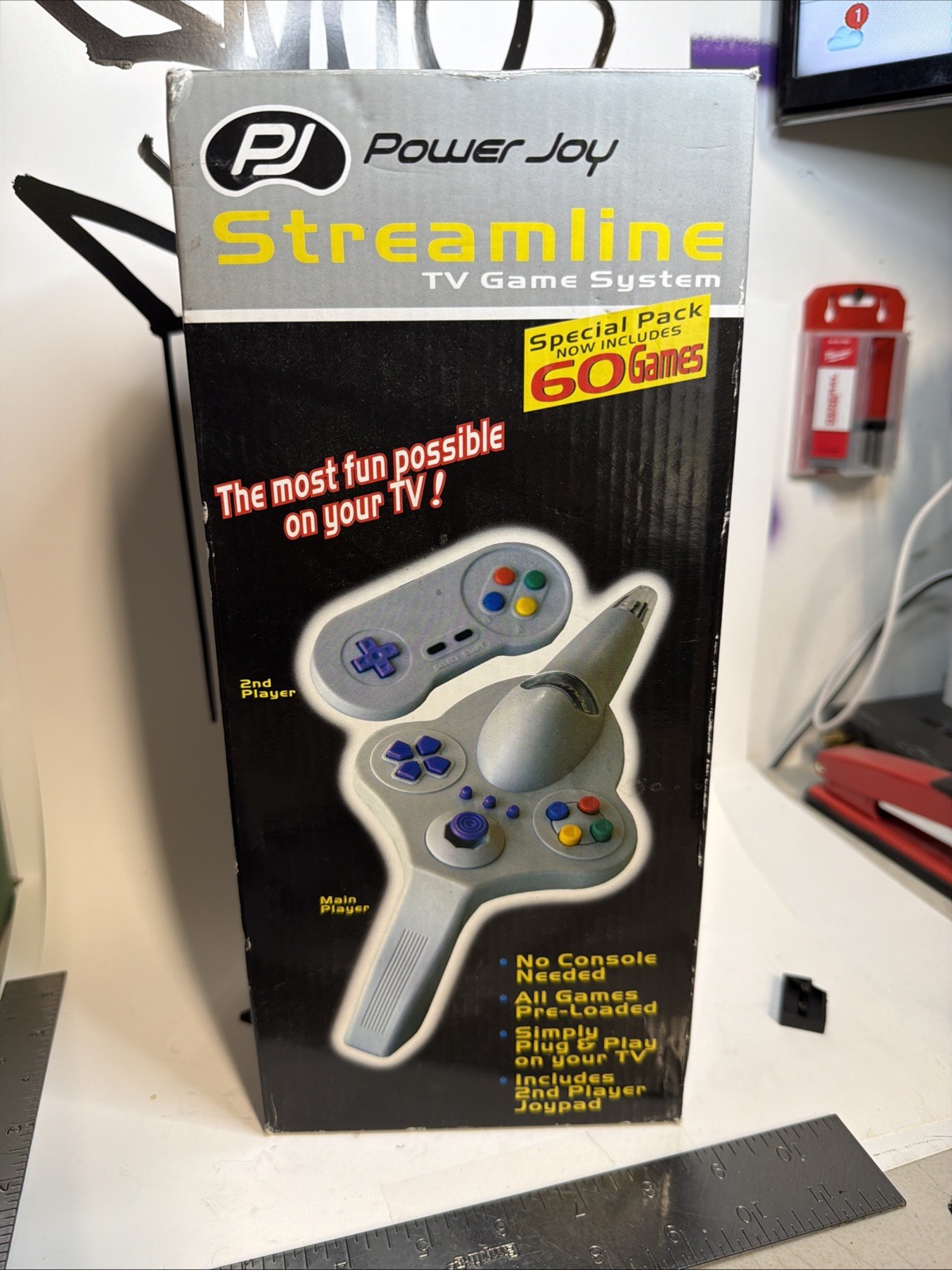 Rare Retro Vintage Power Joy Solo Arcade Video Game Plug And Play 50 Games NEW