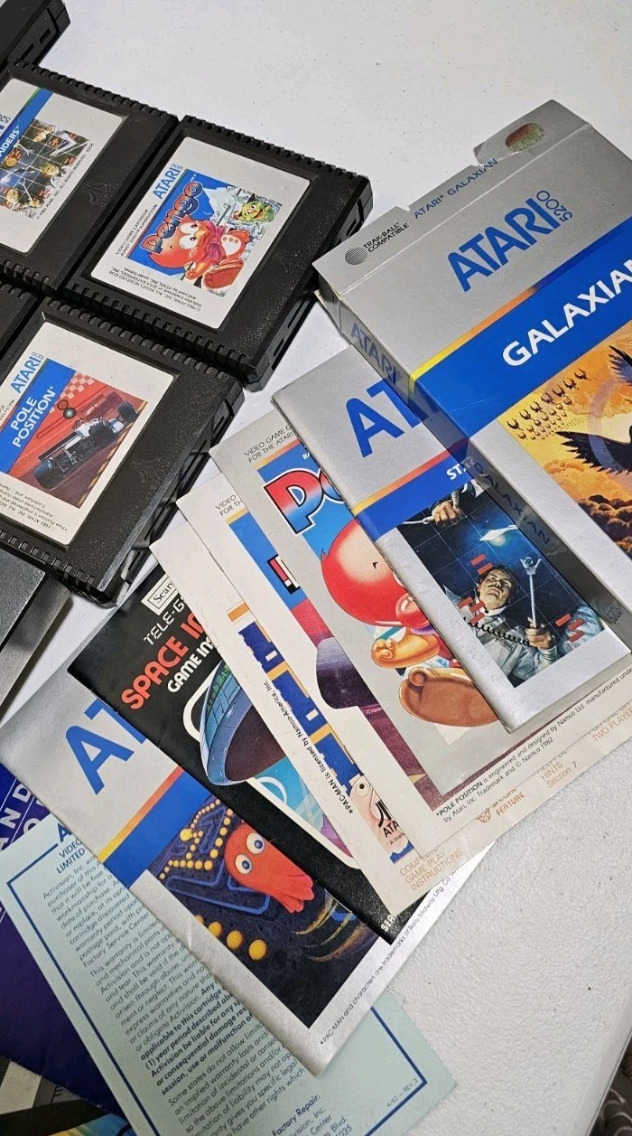 Atari 5200 Console 4-Port Bundle With Games TESTED Nice Shape! Please Read!