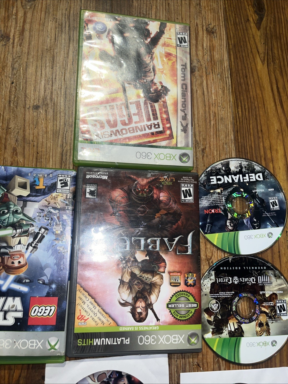 Xbox 360 60gb White Console bundle w/ games & Cords