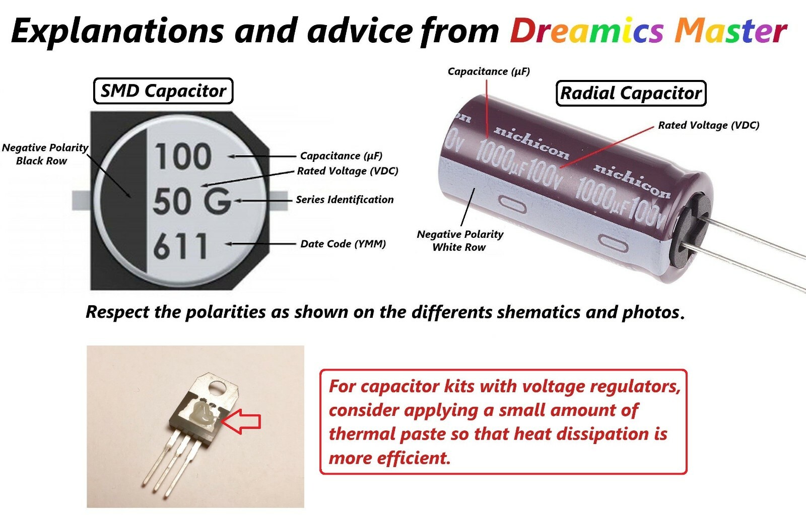 NEC PC-Engine, CoreGrafx, CoreGrafx II Replacement Capacitors Kit