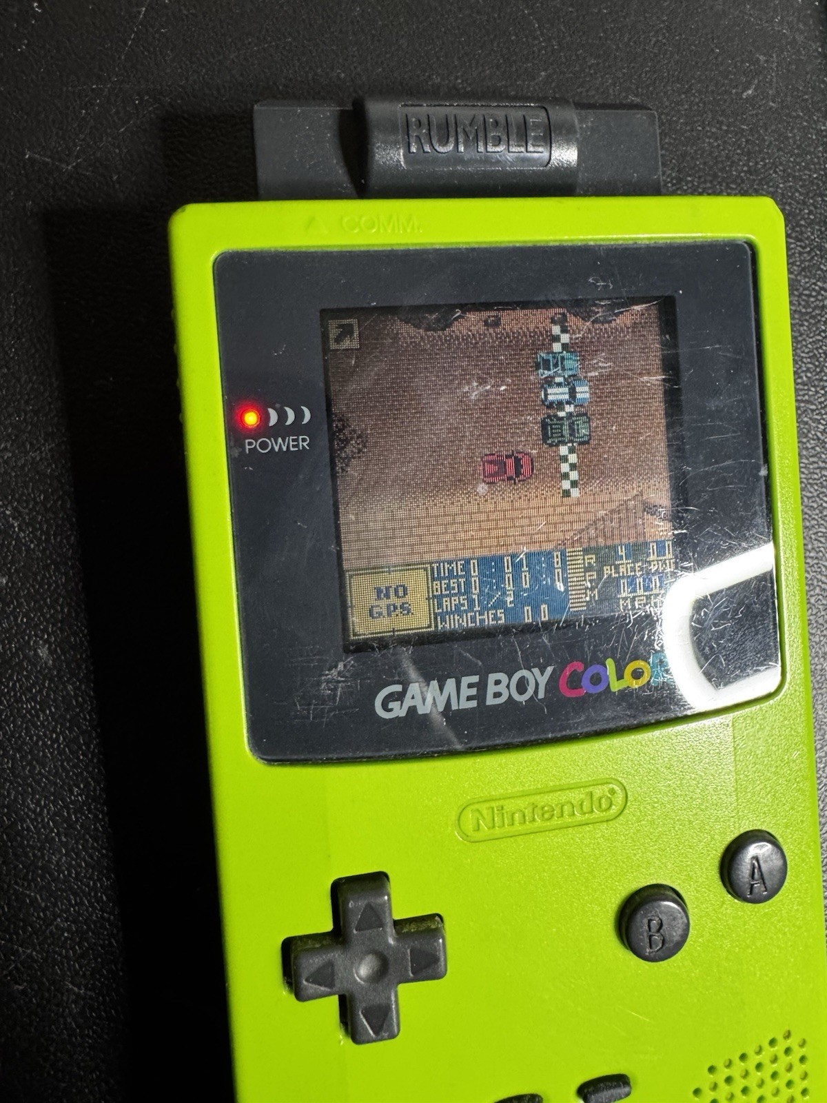 Nintendo Game Boy Color Kiwi Green W/ 3 Games Tested Works