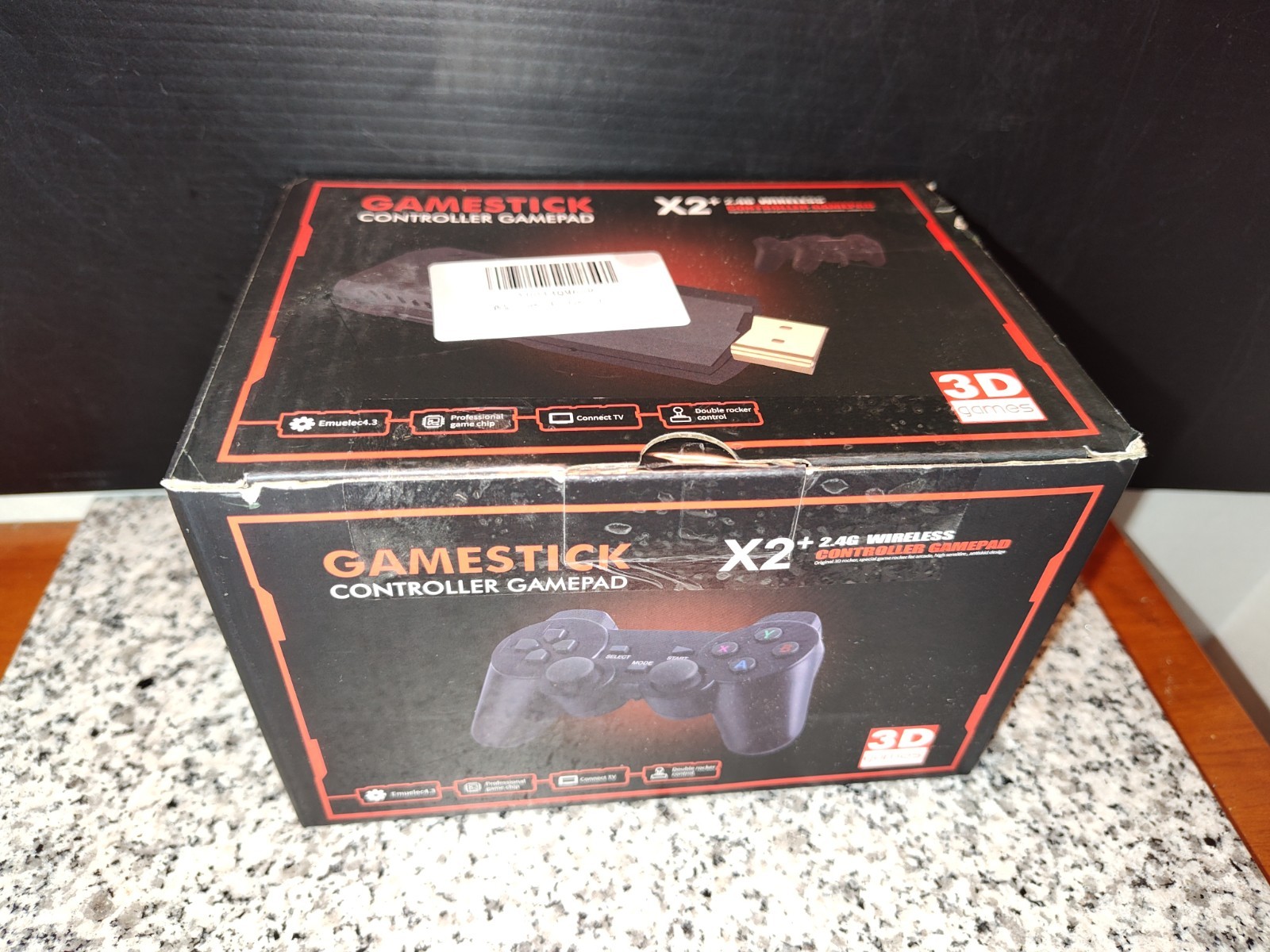 Wireless Controllers x 2. Gamepad 3D Retro TV Gaming Console. Game Stick