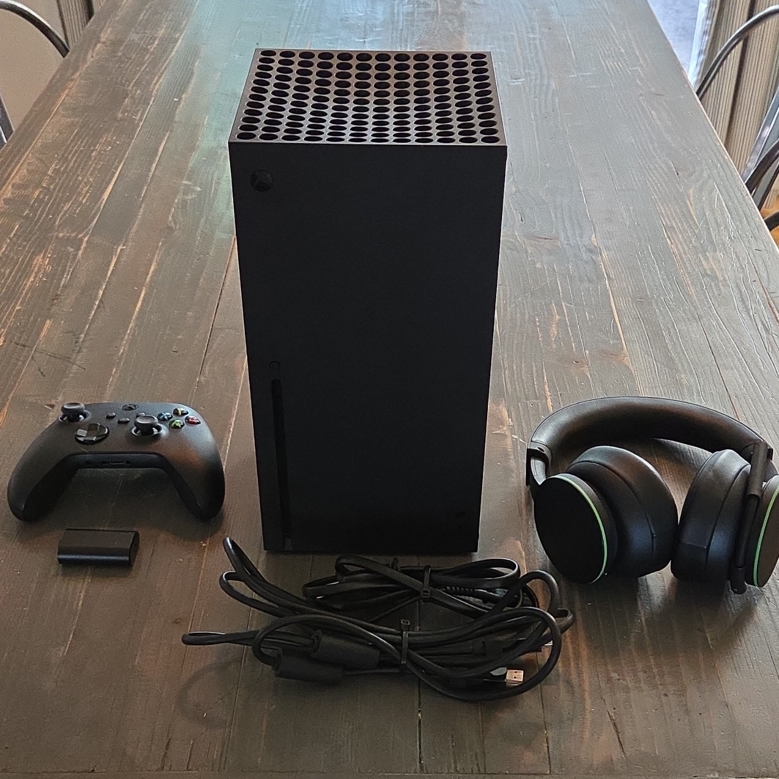 Microsoft Xbox Series X 1TB 4K Black Console Bundle w/ Controller Headset Cables