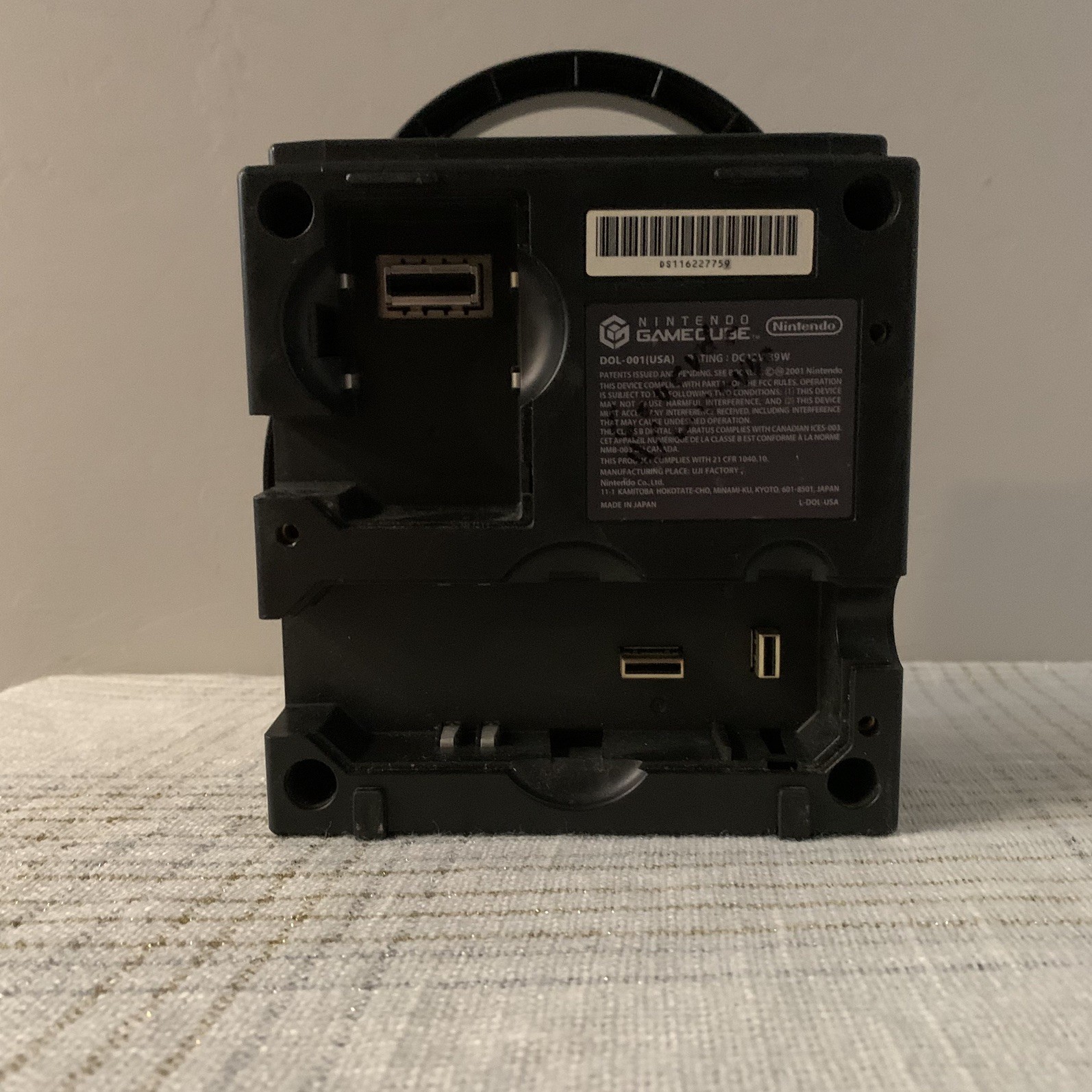 Nintendo DOL-101 GameCube Console Black No AV Cables Or Controller