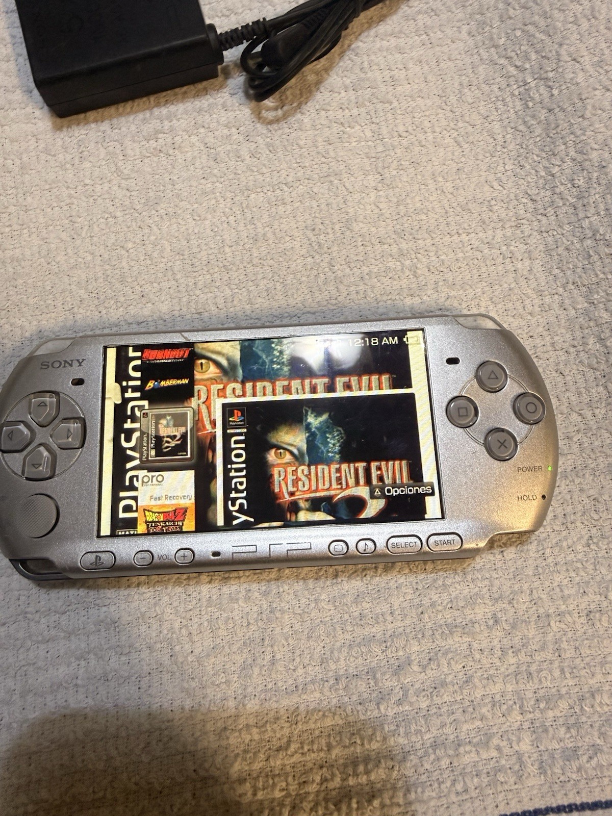 Sony PSP-1000 Silver Handheld System Console w/ 32 GB memory full Games