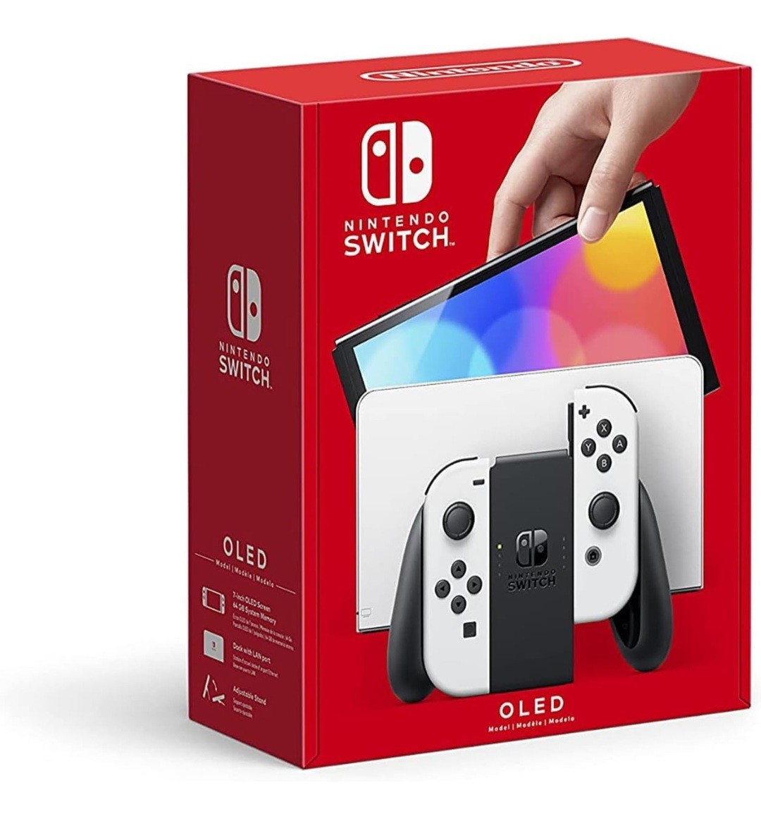Nintendo Switch OLED Model with White Joy-Con 7″ Display 64GB – Used for 2 games