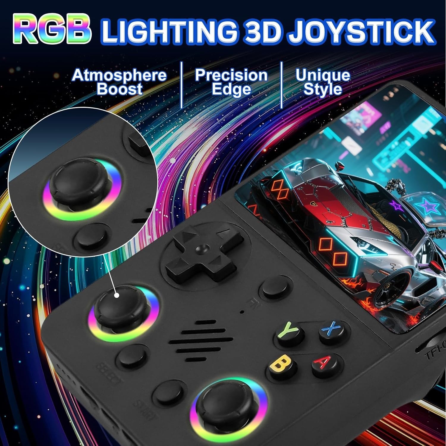 Portable RG36PRO Handheld Game Console – 64GB Storage, RGB Visuals, Gaming Bliss