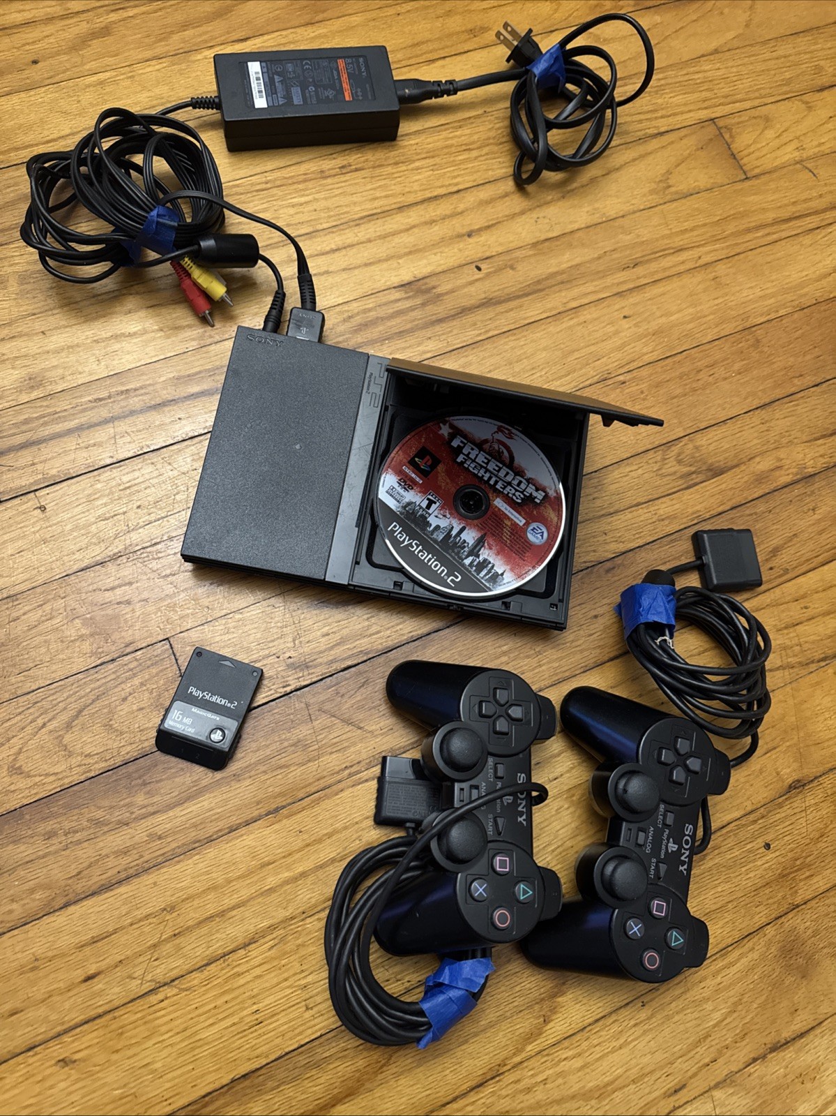 Sony PS2 PlayStation 2 Console Set W/ Controllers Katana Memory Card Bundle