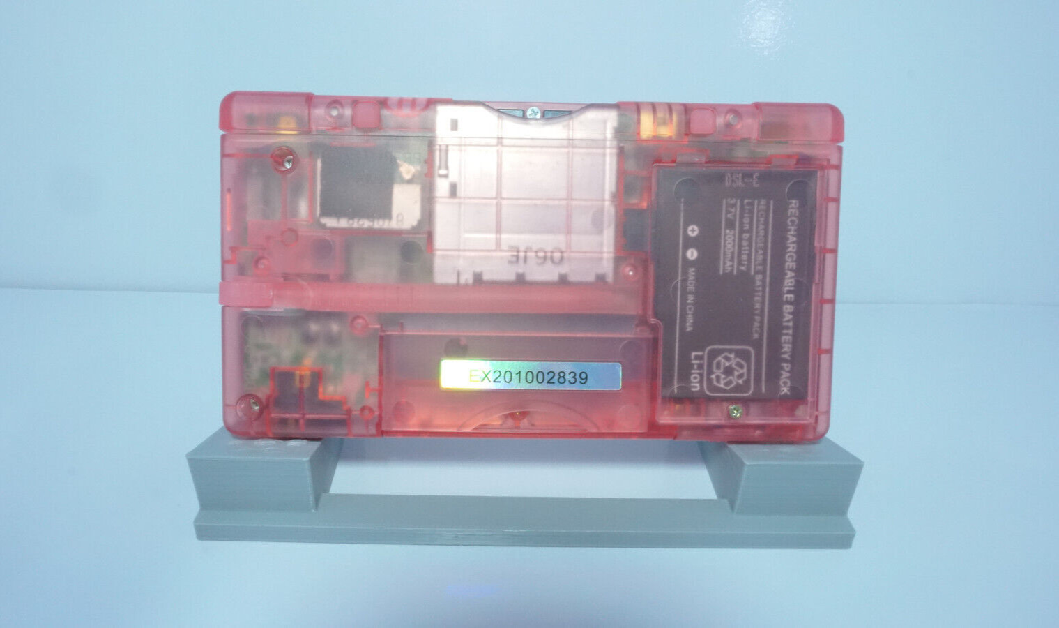 Nintendo DS Lite Transparent Clear Cherry Pink Handheld System with Charger