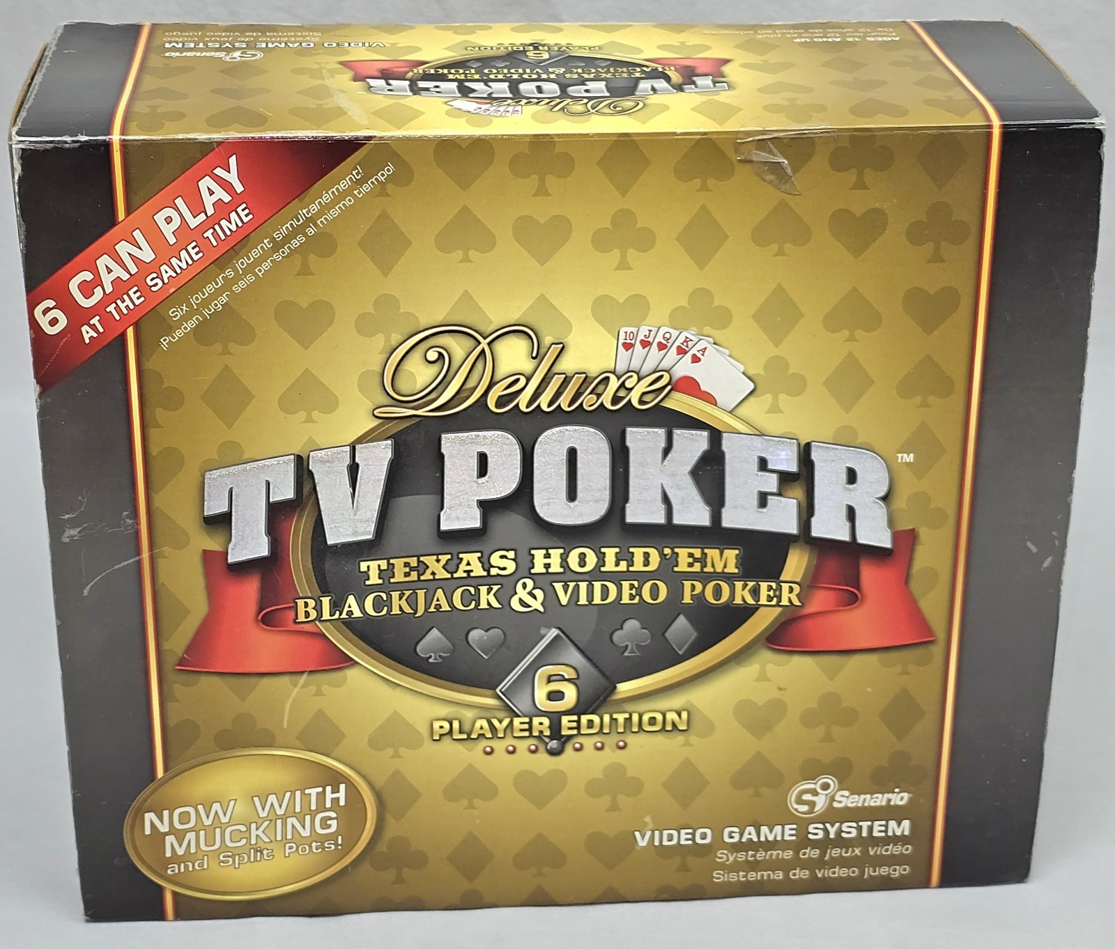 NEW Deluxe TV Poker Video Game Up To 6 Player Edition w/Blackjack Plug N Play