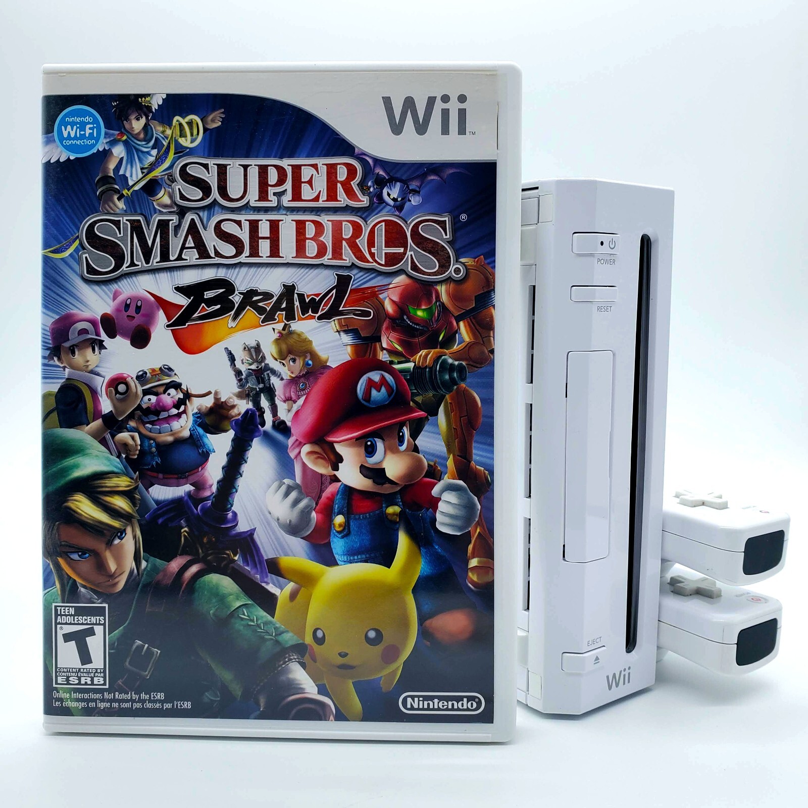 Nintendo Wii Console Complete Set Mario Kart GameCube Support
