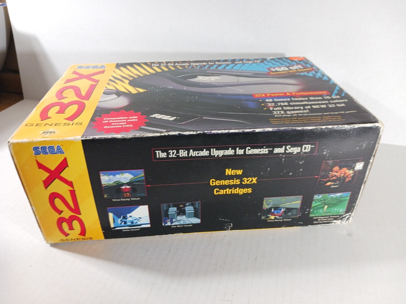 Sega 32X Unit System Console In Box With Cable Tested But Freezes Complete Metal