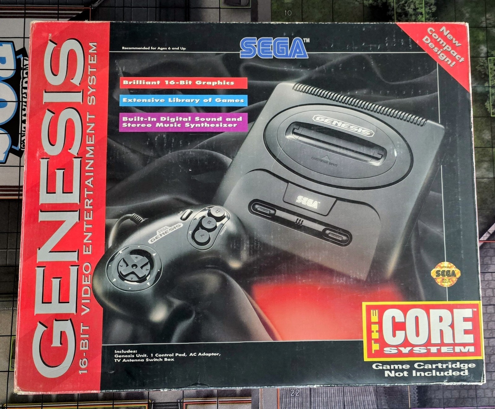 Sega Genesis Core System Complete, Protector, Extra Controller