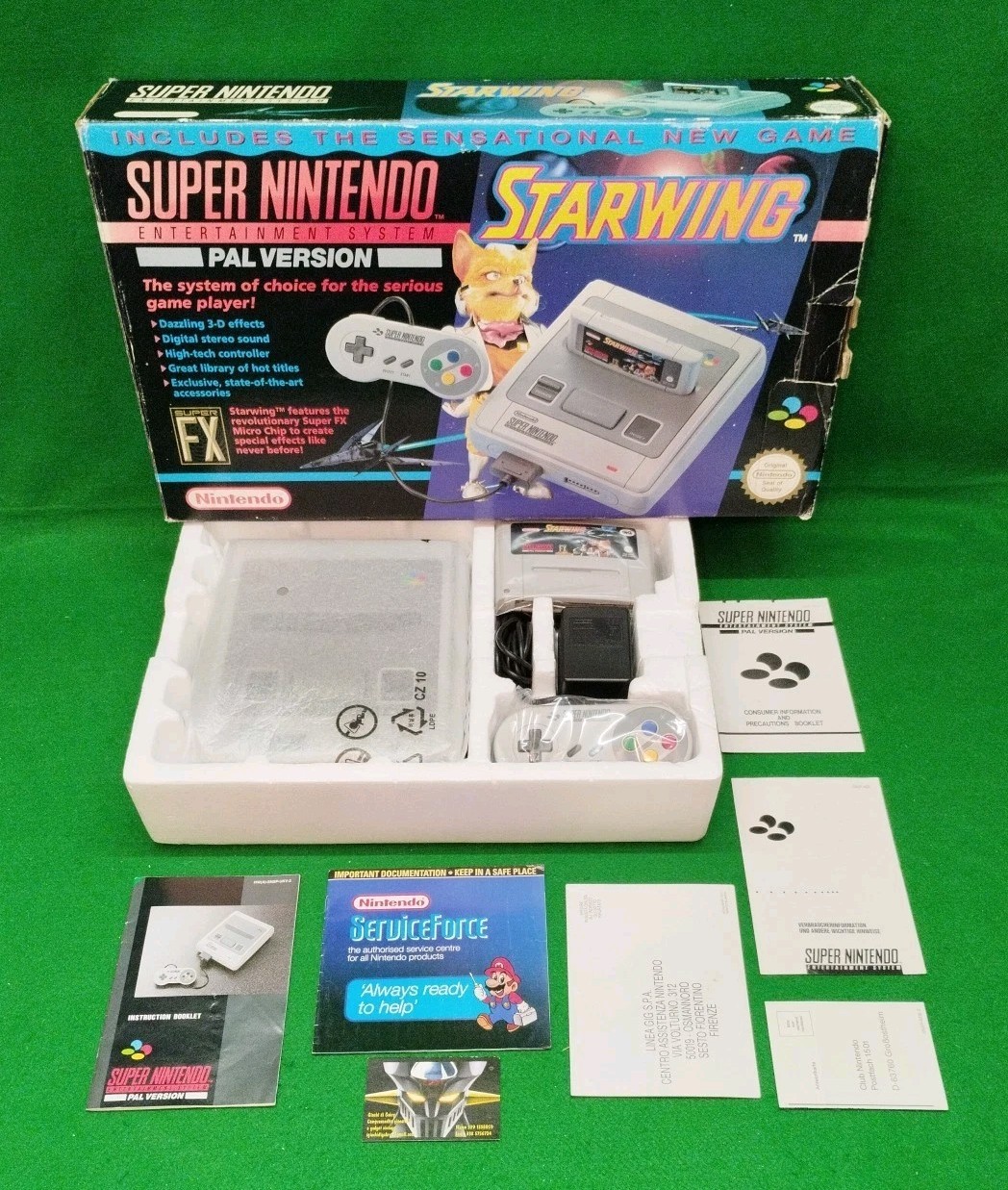 SNES SUPER NINTENDO STARWING Edition, SNSP-UKV SNSP-001 A Pal Version 1992 Japan