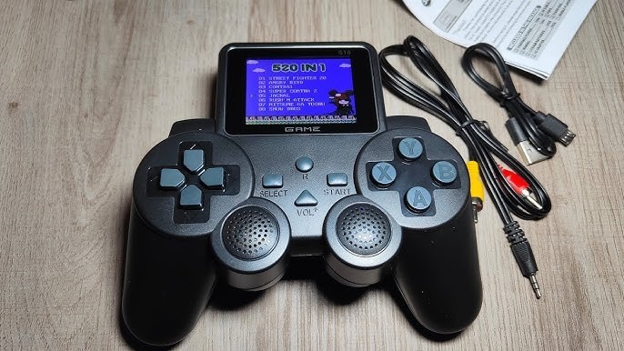 S10 MINI VIDEO GAME CONSOLE – 520 GAMES, DUAL CONTROLLER, AV OUTPUT