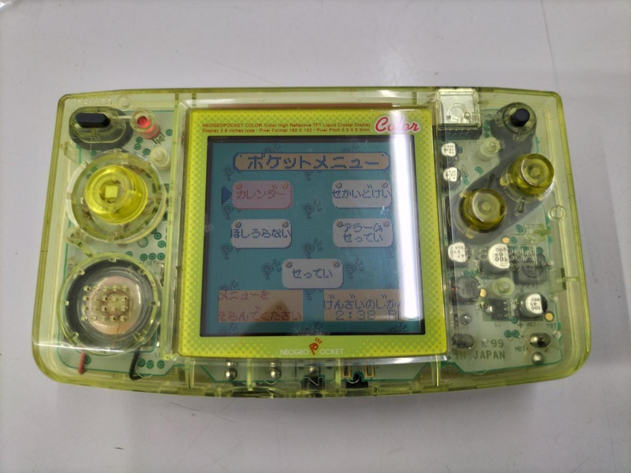 SNK NEOGEO POCKET COLOR Crystal Yellow Console Handheld Japan NEOP0001 USED
