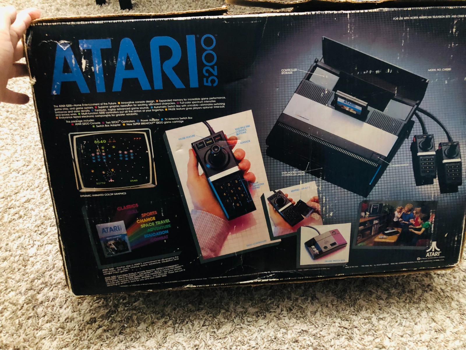 Atari 5200 4 ports Complete CIB W/ 2 Reconditioned Controllers Fully Tested