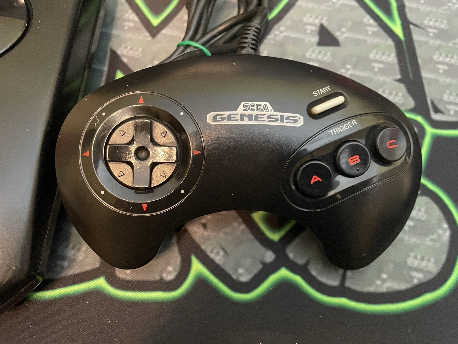 SEGA Genesis Model 2! Red LED Mods! Red Text Controller, AV and Power Included!