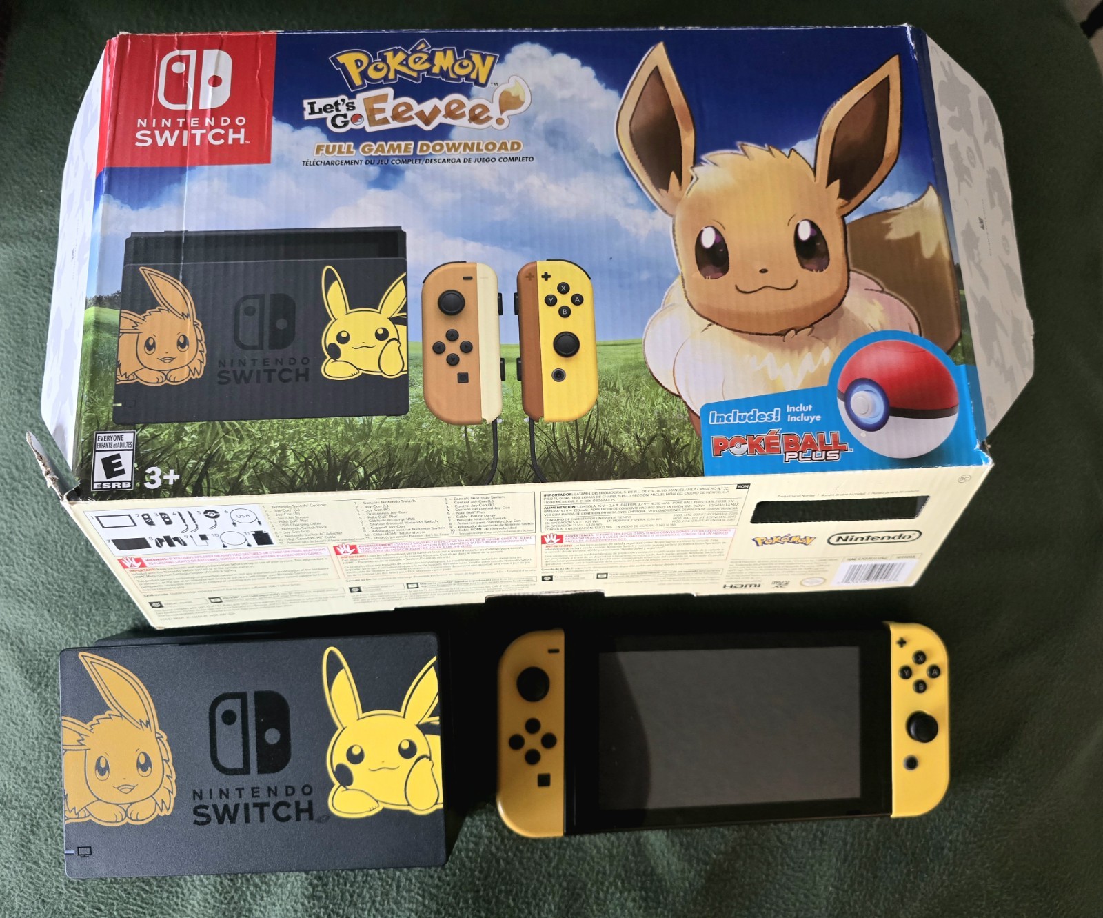 Nintendo Switch – Pokemon Let’s Go Eevee Edition Console w/Poke Ball Plus CIB