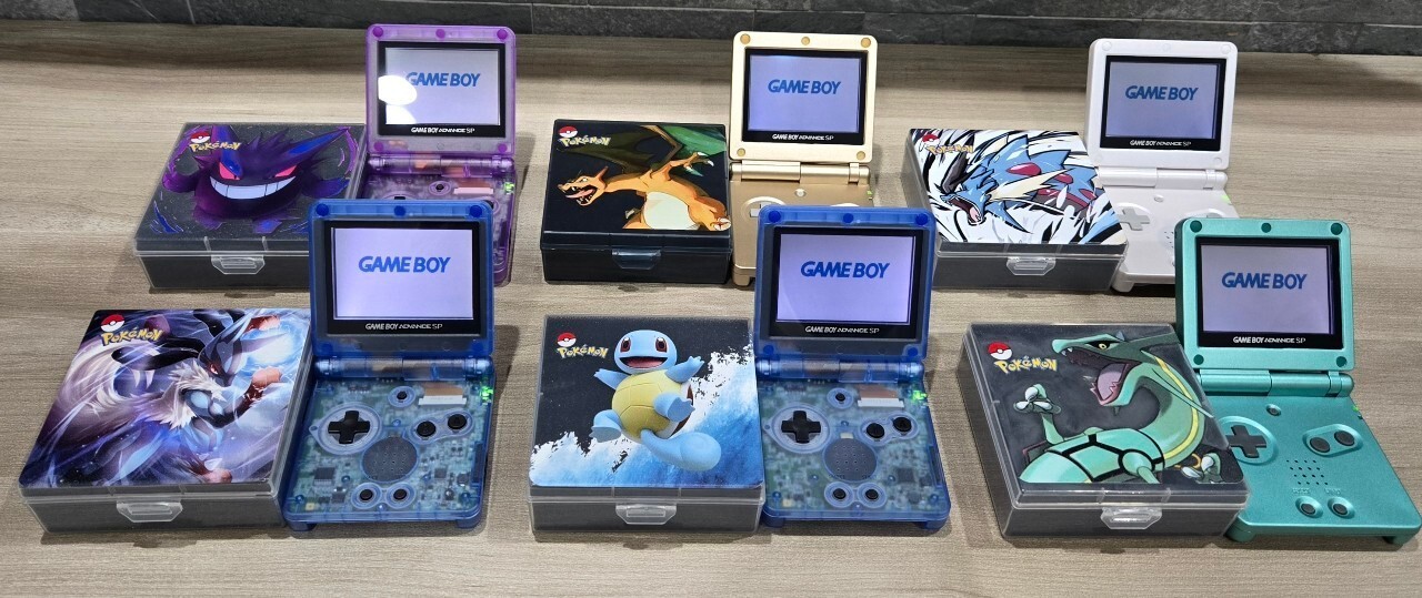Nintendo Gameboy Advance SP Pokémon Reshell Choose your favorite color
