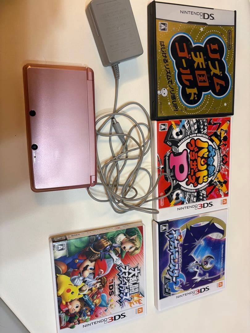3DS/2DS/DS Pink Nintendo 3Ds Body With Ac Adapter Japan