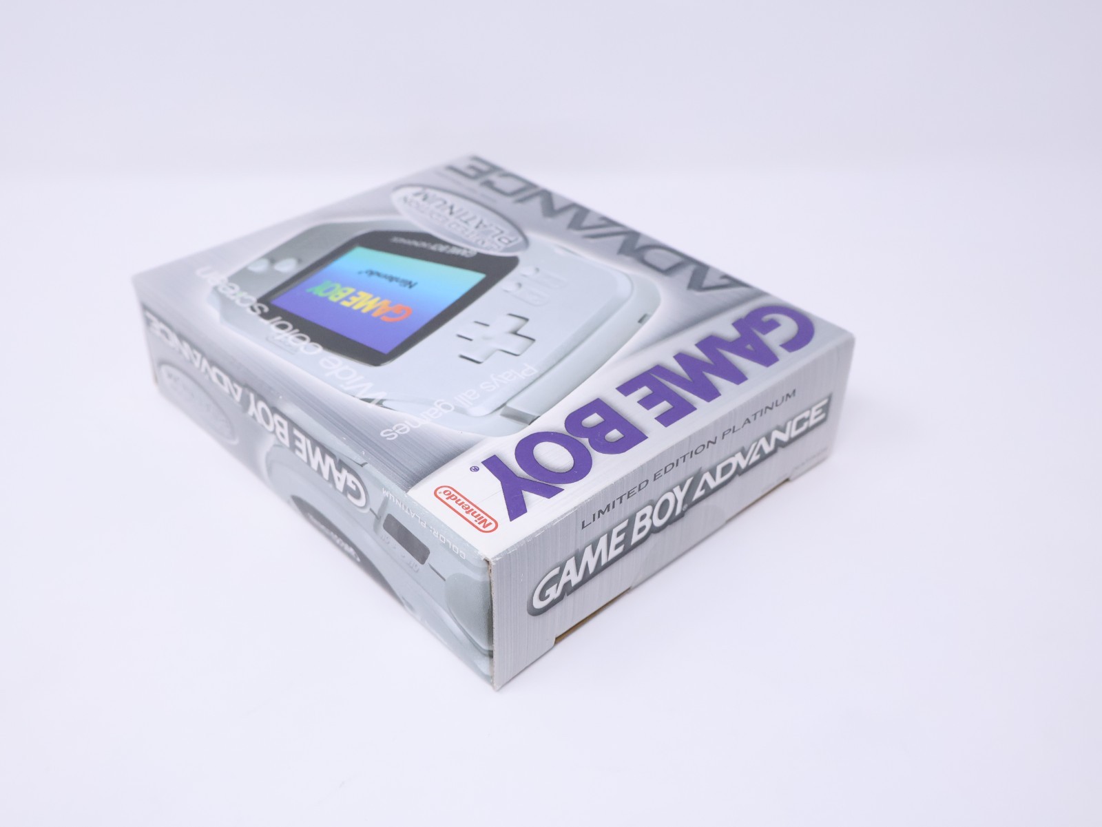 Nintendo Game Boy Console Silver Limited Edition Platinum Minty Open Box Rare