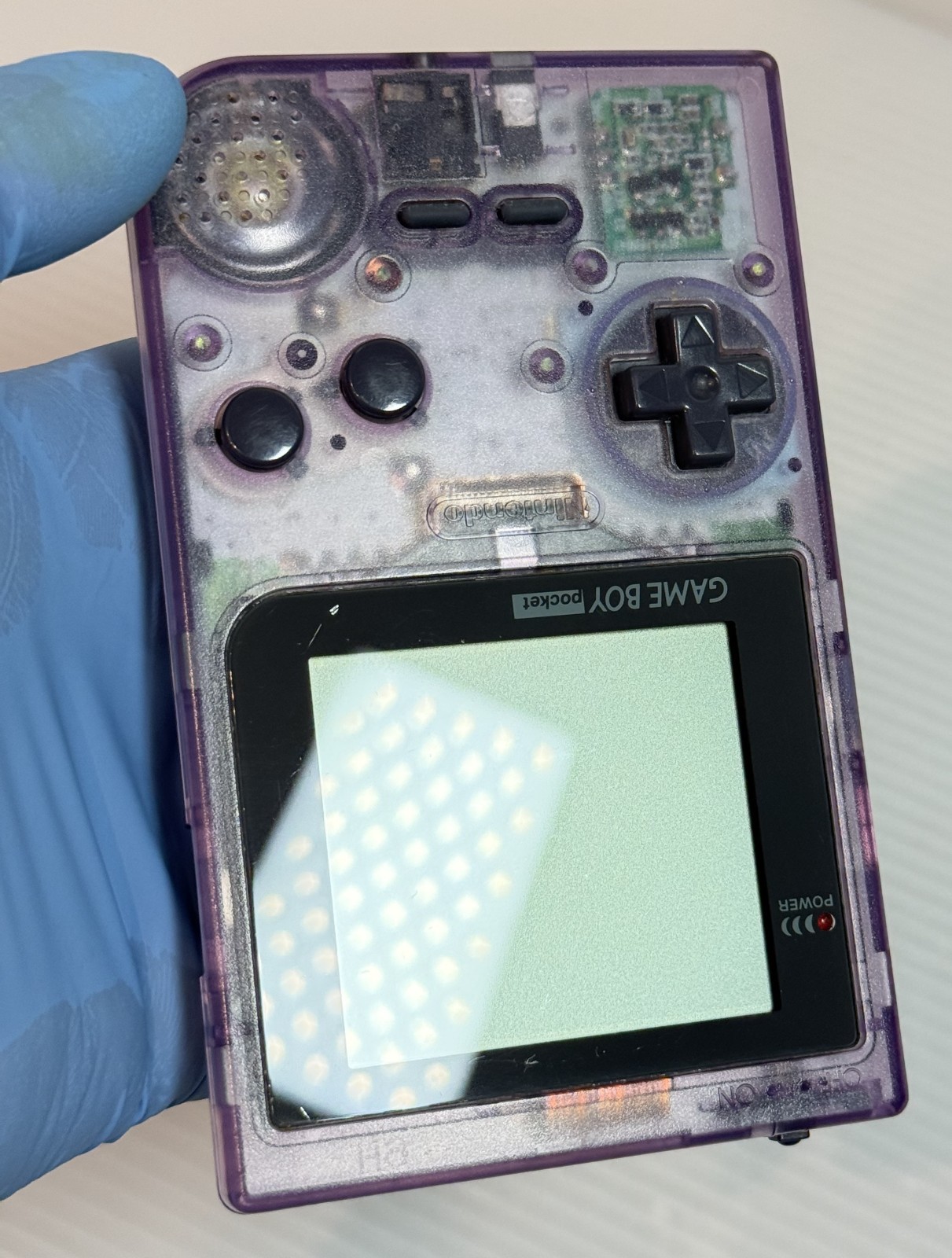 Nintendo Game Boy Pocket Console Clear Purple Japan w/Box, Manual – Excellent