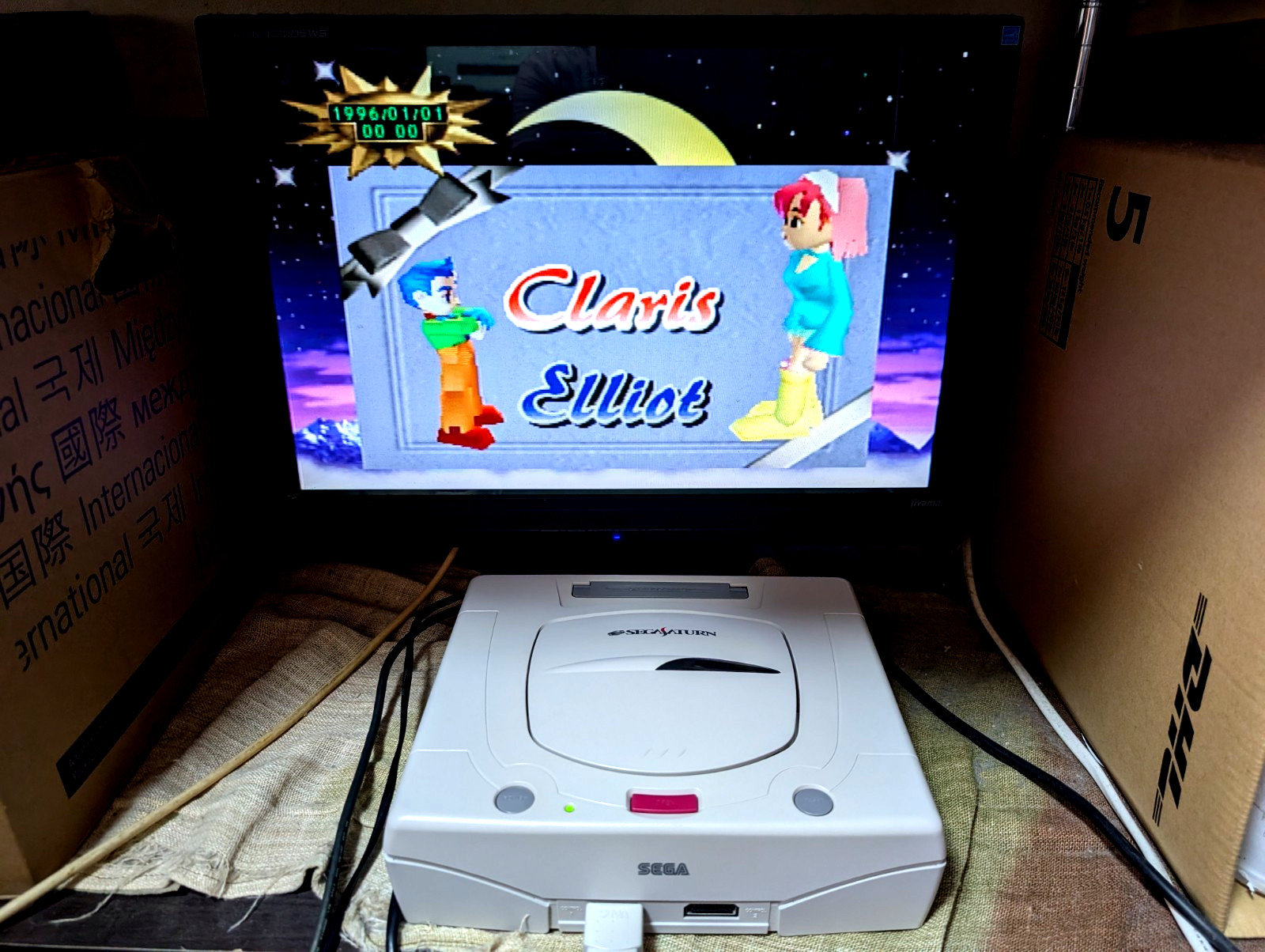 Sega Saturn WHITE Christmas Nights Limited Edition Console HST-0014 Japan Box