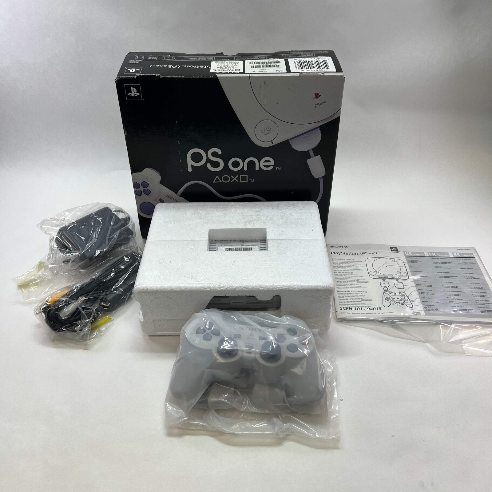 Sony Ps1 slim White Console Gaming System SCPH-101 Open Box CIB