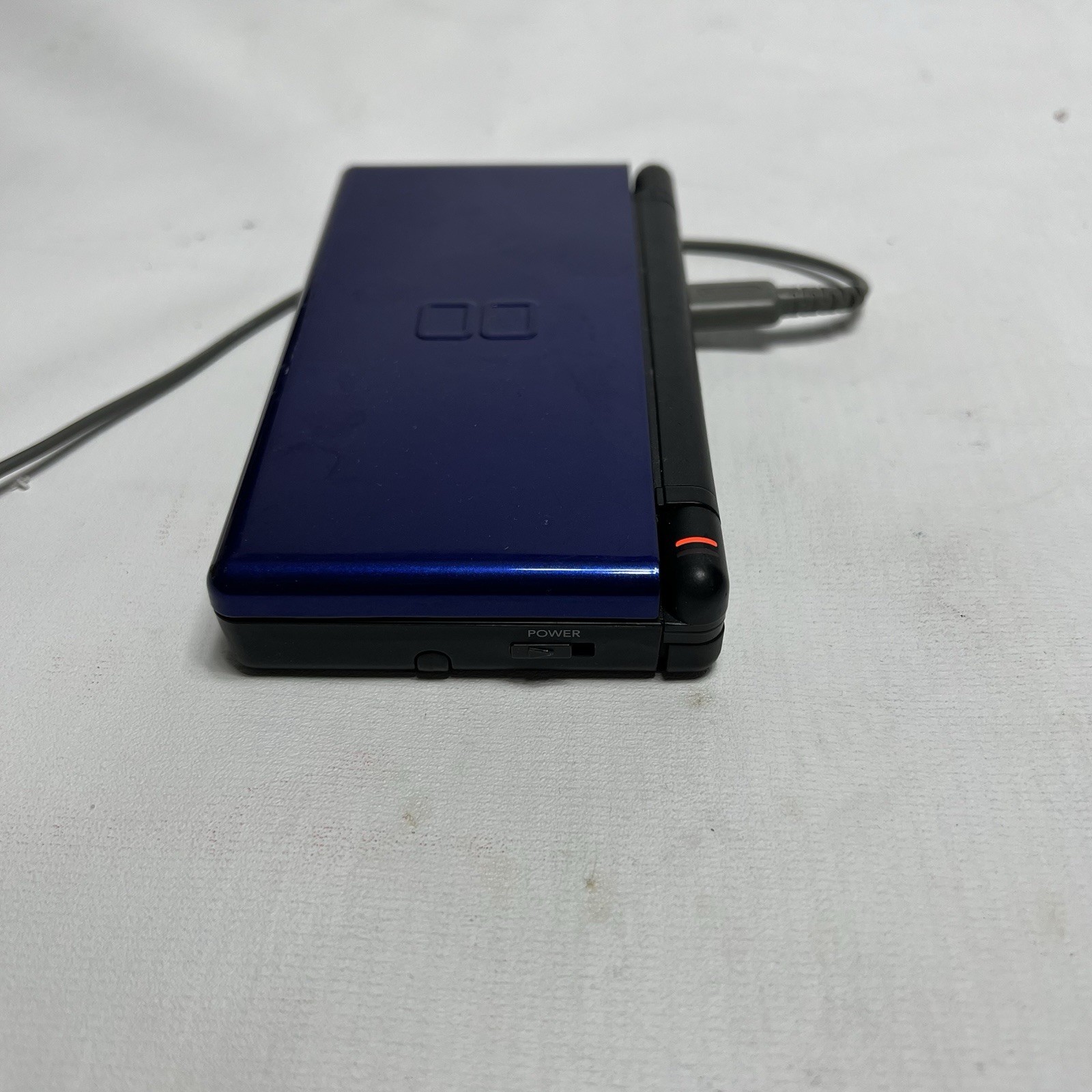 Nintendo DS Lite Blue USG-001 2006 OG Charger, Pen Included Small Crack On Hinge