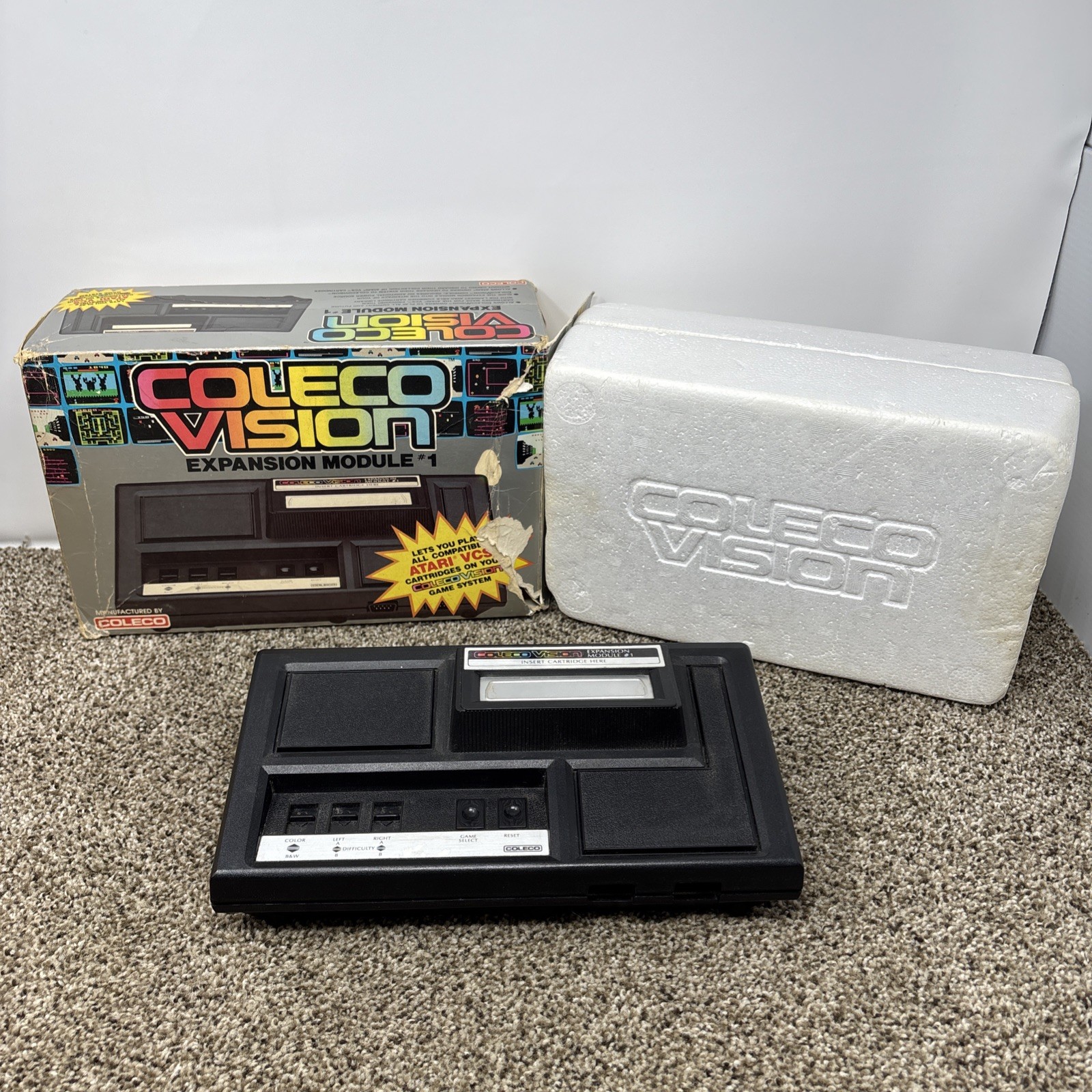 ColecoVision Expansion Module 1 Atari 2600 Adapter Tested With Box