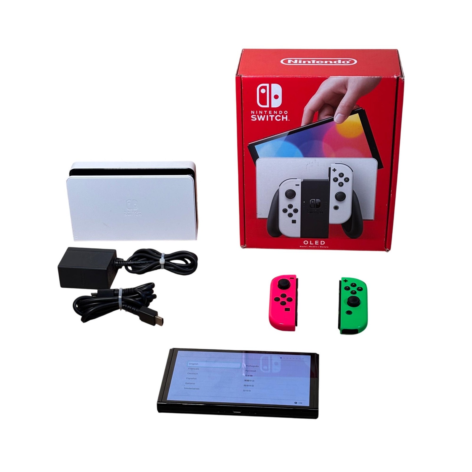 Nintendo Switch OLED HEG-001 Black 64GB 7″ Handheld Home Video Game Console 3882