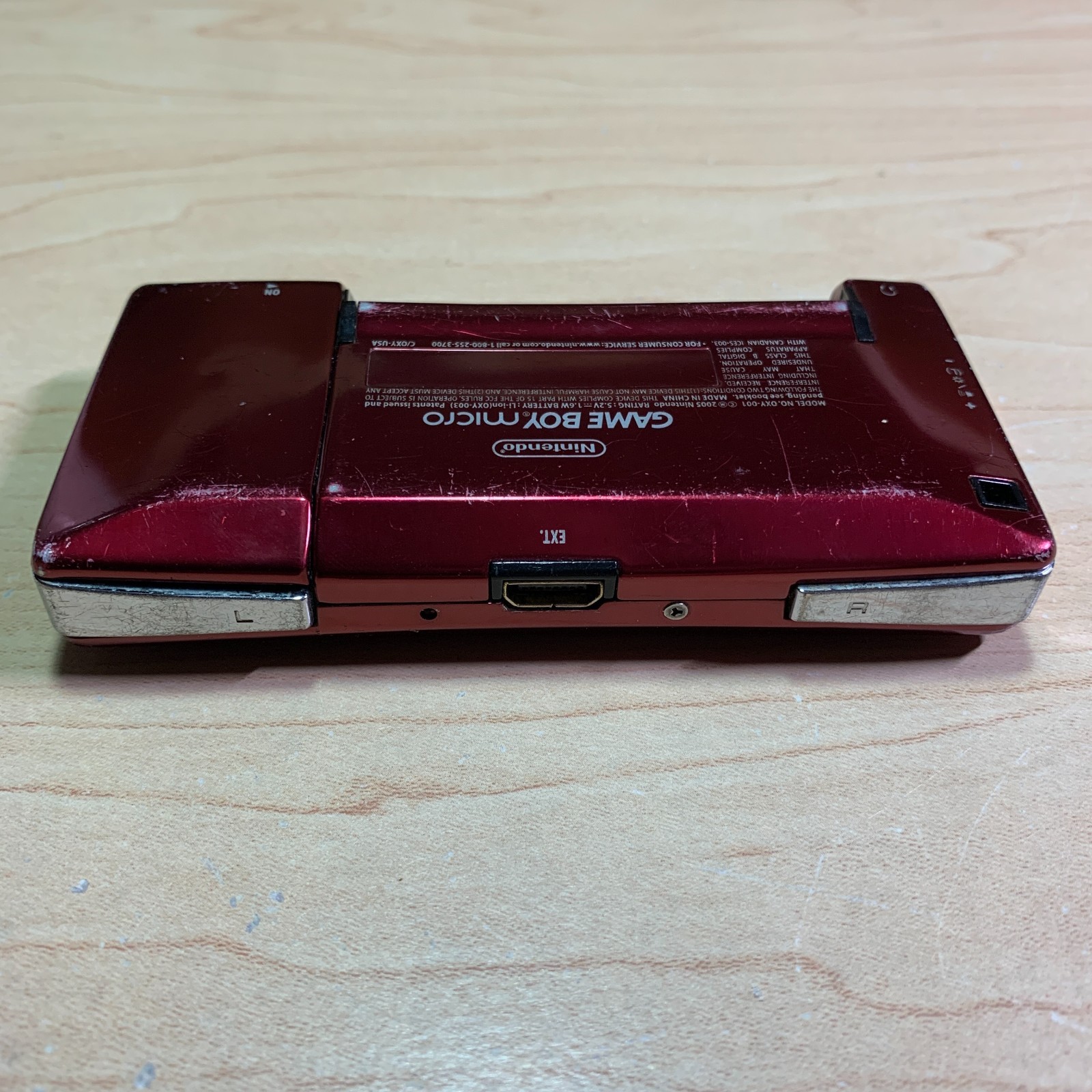Nintendo Game Boy Micro Red 20th Anniversary New Battery Faceplate Charger Case
